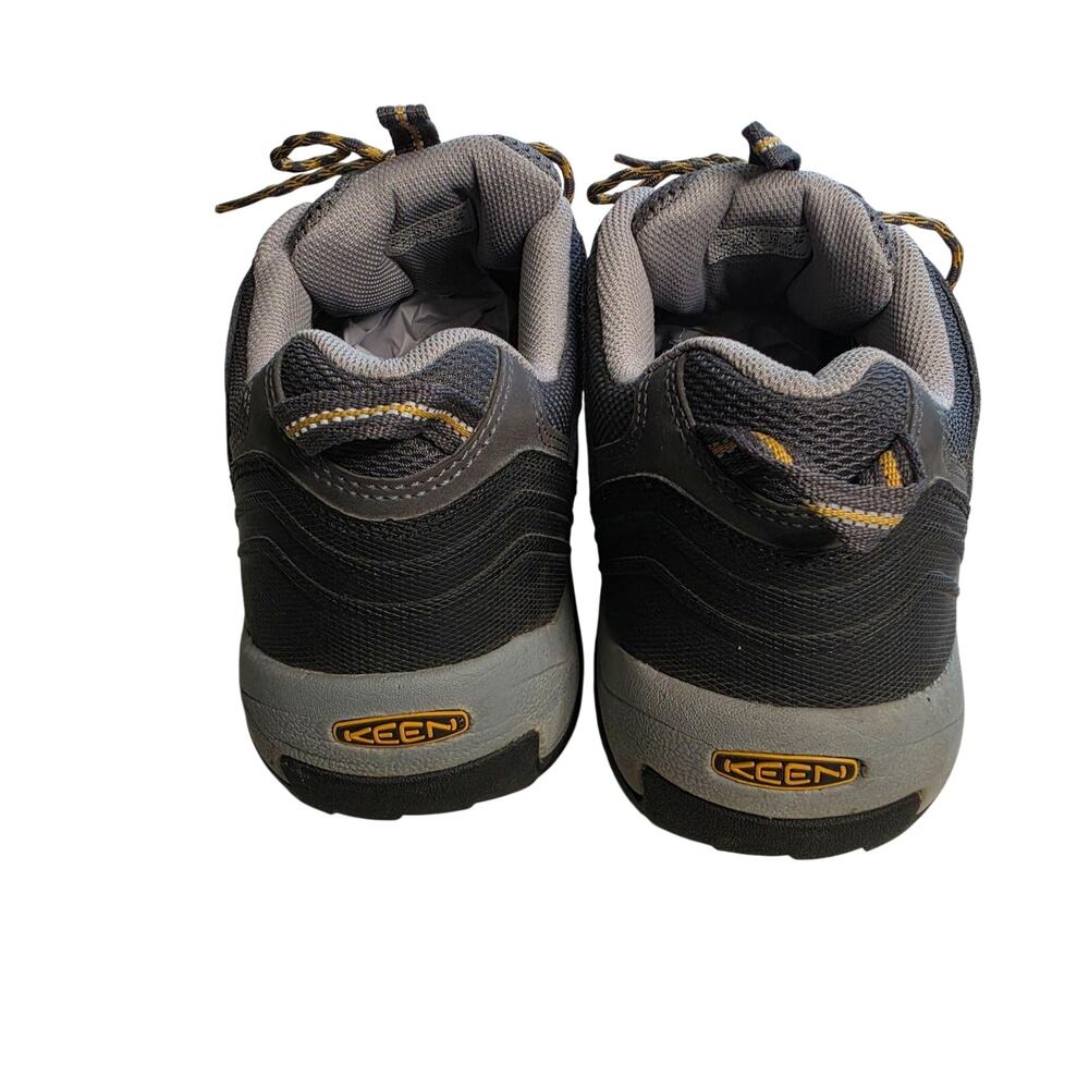 Keen Shoes Mens 11 Gray Leather Hiking Sneakers Trail Walking Outdoor Non Slip - Picture 5 of 11